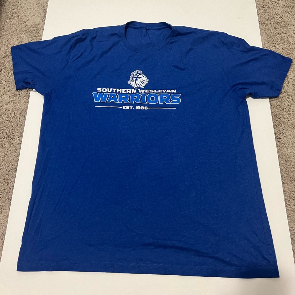 Men’s Southern Weslyan University Warriors Blue T-Shirt Central, South Carolina